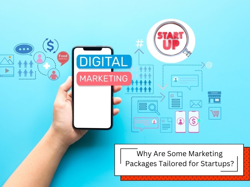 An image showcasing the benefits of tailored startup marketing packages for new businesses looking to grow digitally.