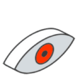 Isometric illustration of a single stylised eye icon representing visibility and showing the concept of Shopping on Google product exposure.
