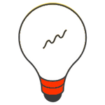 Illustration of a light bulb with a yellow glow, representing ideas within Social Media Marketing.