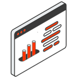 Illustration of a computer screen with charts and graphs displaying analytics, used to See Proven SEO Results.