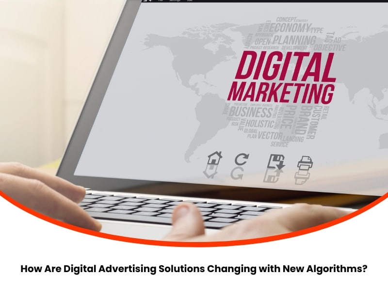 Person working on a laptop displaying a digital marketing screen related to evolving digital advertising solutions