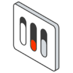Illustration of a control panel with sliders, symbolising Email Marketing campaign adjustments.