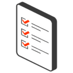 Illustration of a checklist with three ticked boxes, representing on-page tasks for SEO Services.