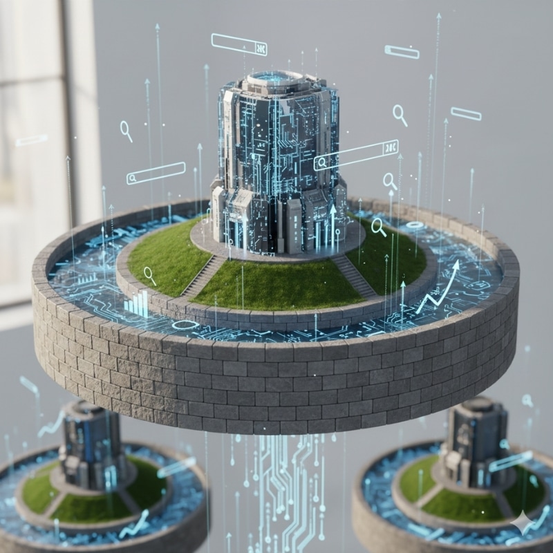 SEO plateau analytics showing flat organic growth alongside a strategy plan to restart rankings in Australia