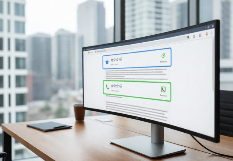 Illustration showing the difference between ranking on Google and being chosen by users in Australia.