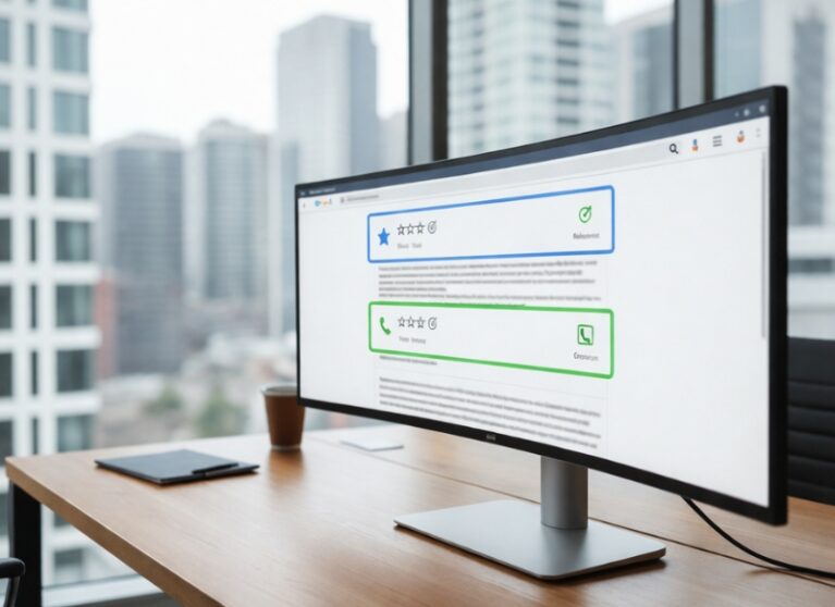 Illustration showing the difference between ranking on Google and being chosen by users in Australia.