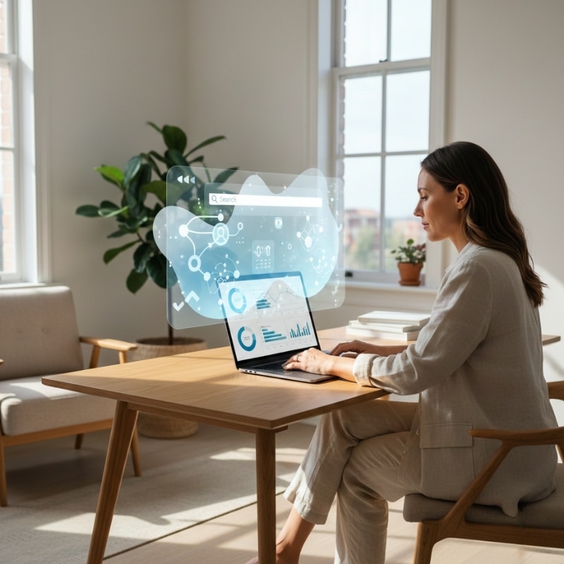 Australian business owner reviewing AI-driven search changes as clicks decline and visibility becomes more important