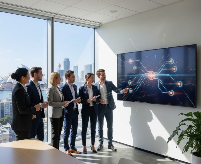 Australian business team using AI automation to improve speed-to-lead and drive growth.