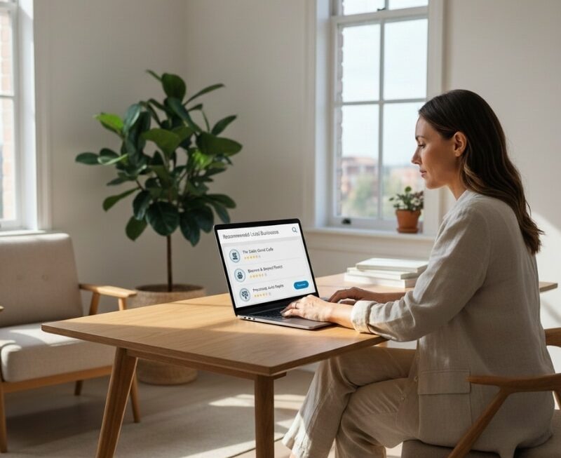 AI search recommendations showing how Australian businesses get chosen online