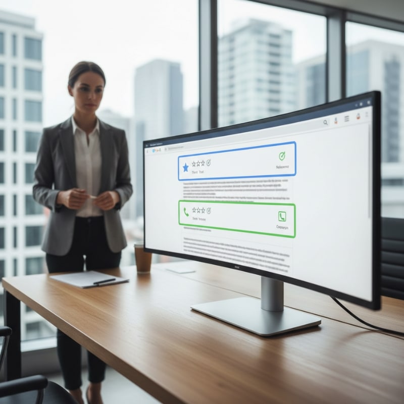 Illustration showing the difference between ranking on Google and being chosen by users in Australia.