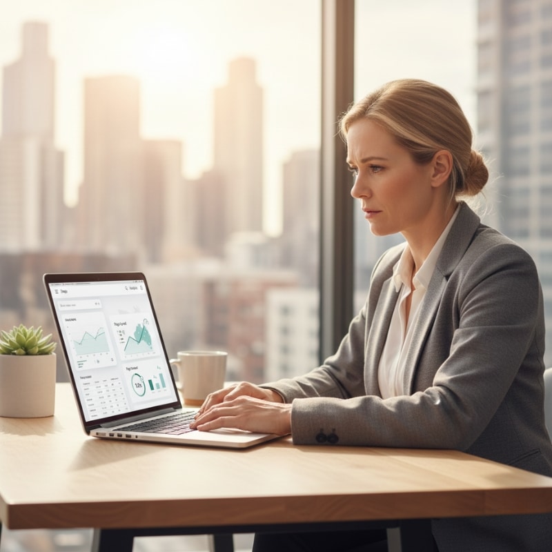 Australian business owner reviewing SEO performance after choosing cheap SEO services.