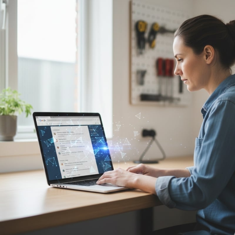 Australian service business owner analysing Google AI Overviews and AI Mode impact on search visibility