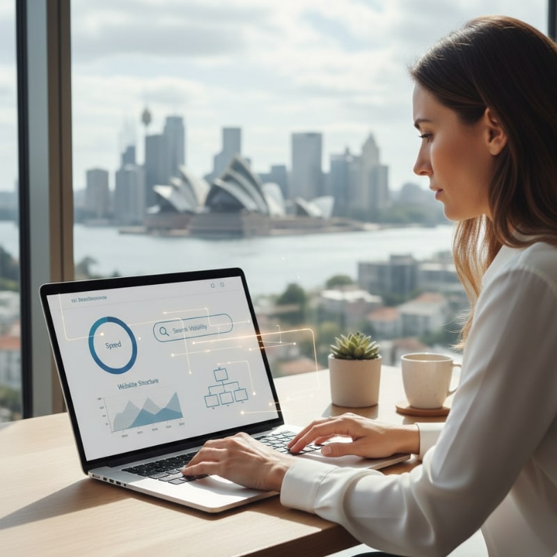 Australian business owner comparing whether their website needs SEO improvements or a full rebuild