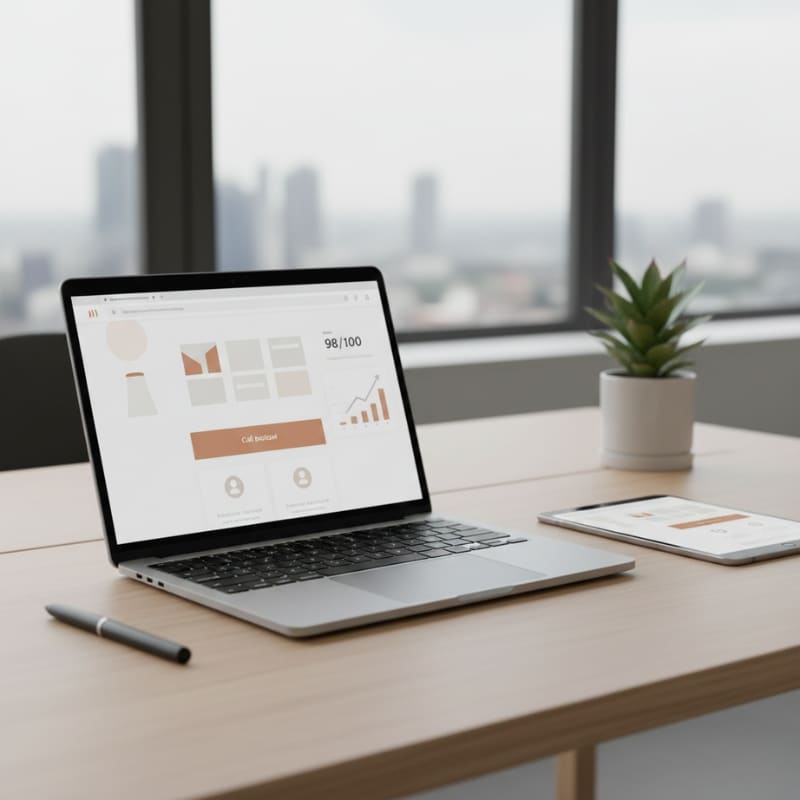 Landing page optimisation checklist showing clarity, friction reduction, and trust signals for higher conversions in Australia.