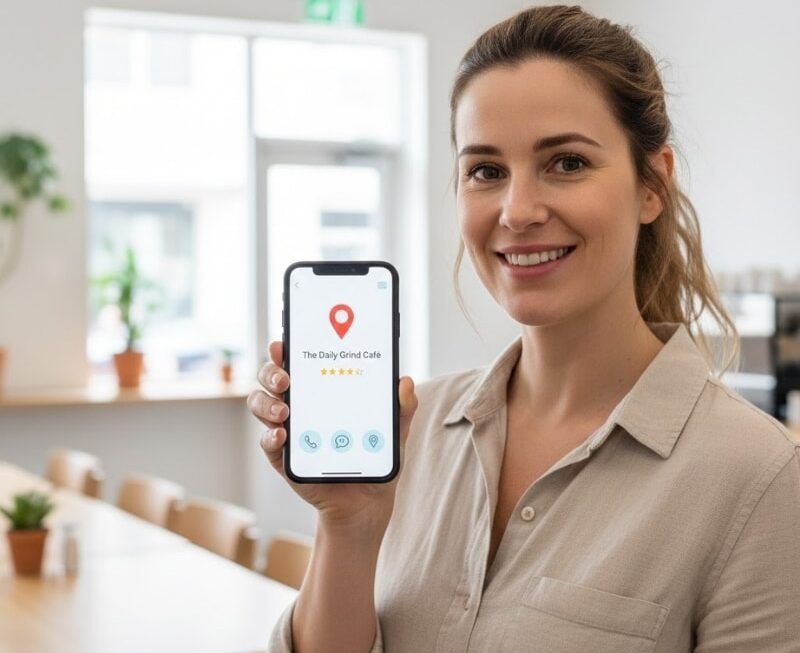 Australian business owner improving Google Business Profile to increase phone calls from Google Maps