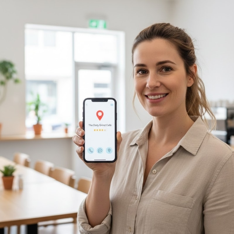 Australian business owner improving Google Business Profile to increase phone calls from Google Maps