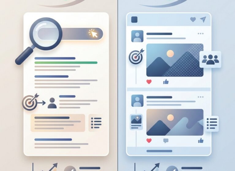 Comparison of search and social media advertising channels for Australian businesses
