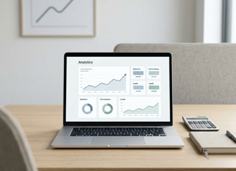 Lead generation cost analysis with business analytics dashboard and calculator